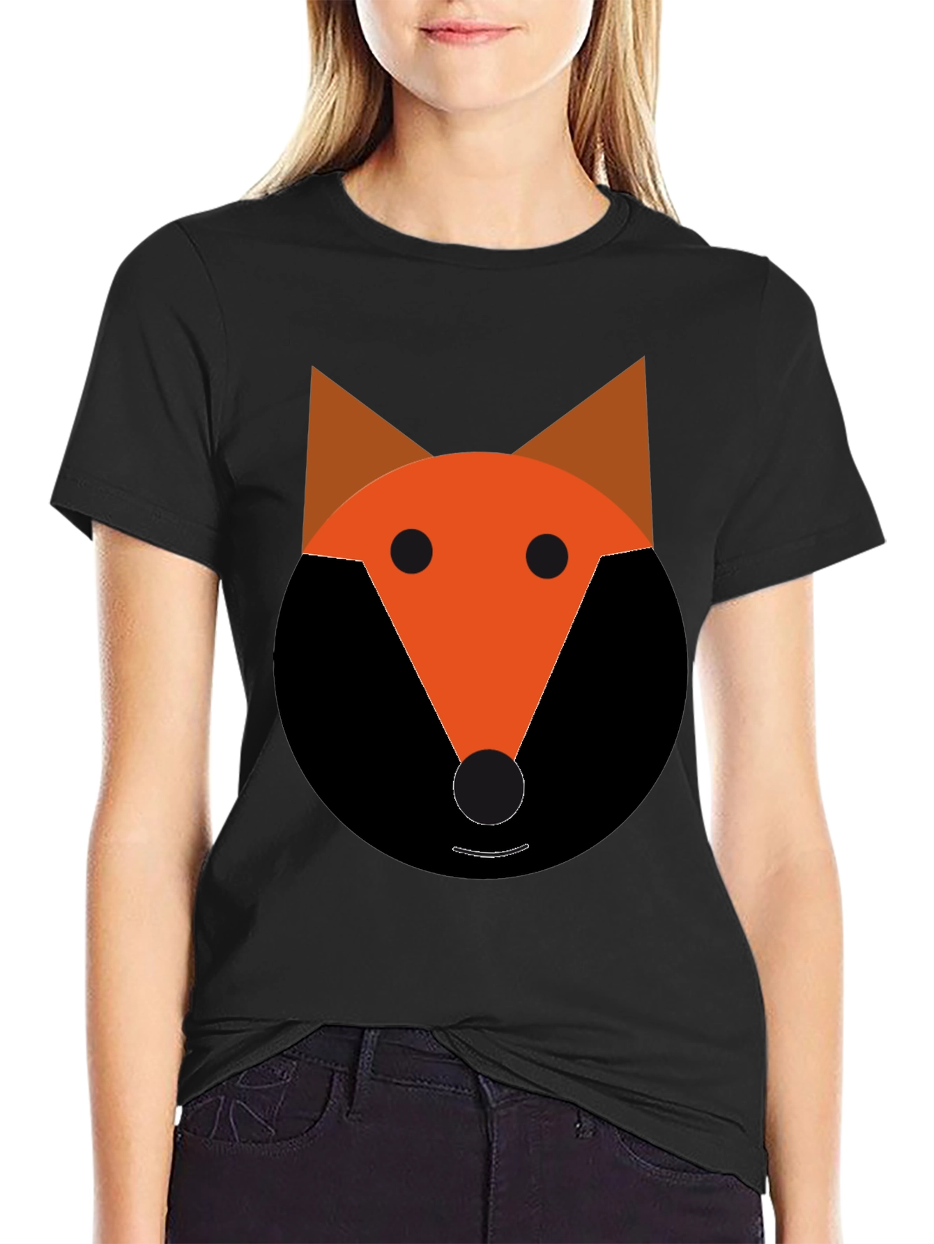 Fox Graphic Tee - Black Cotton Blend