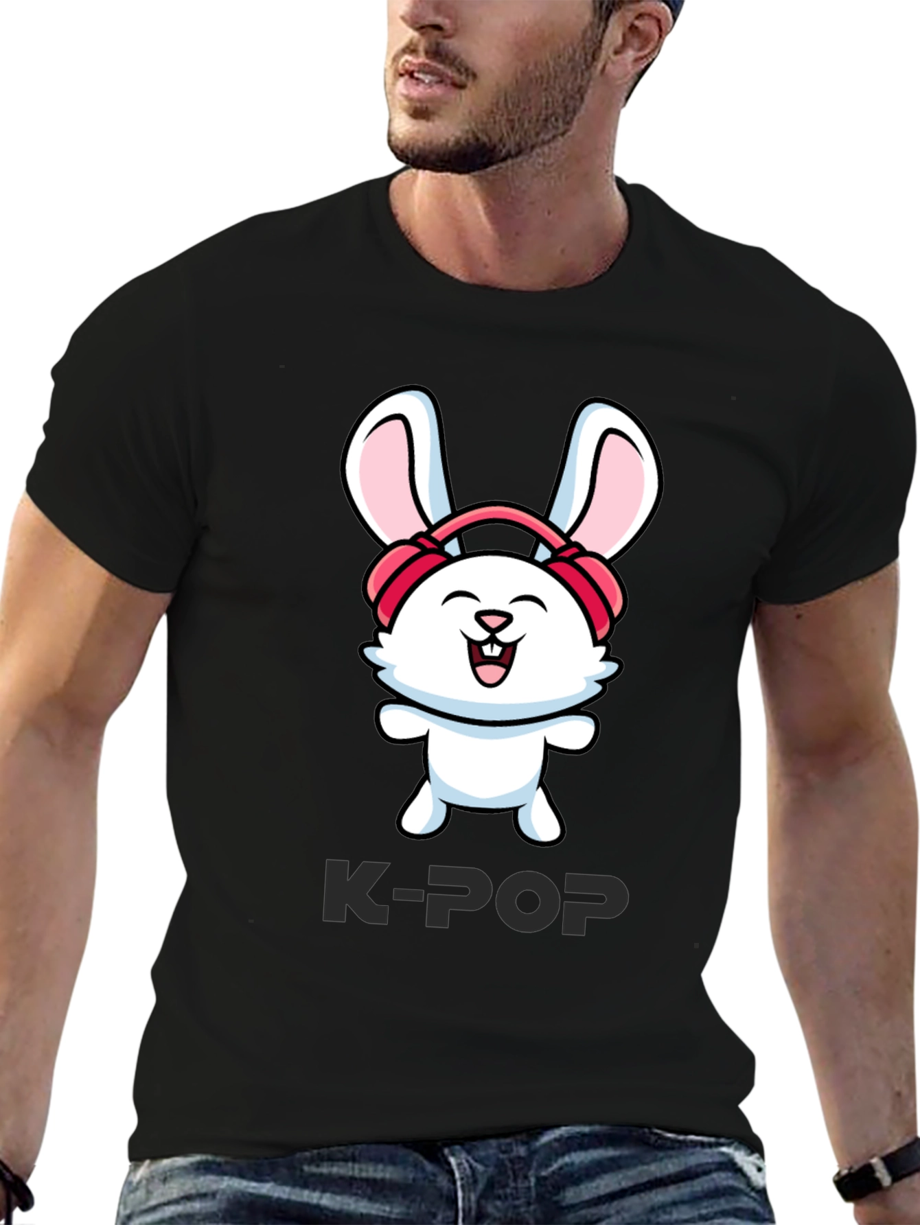 K-Pop Bunny Graphic Tee
