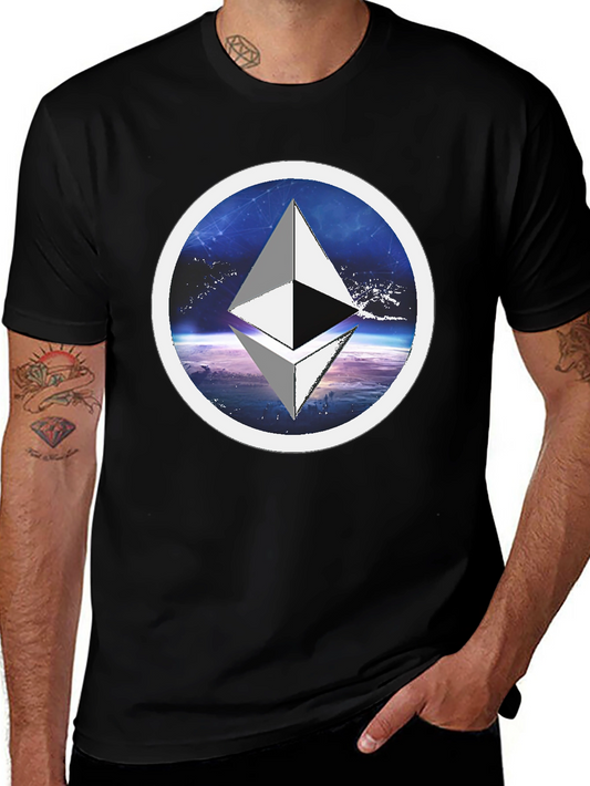 Ethereum Crypto T-Shirt - Space Circle Design