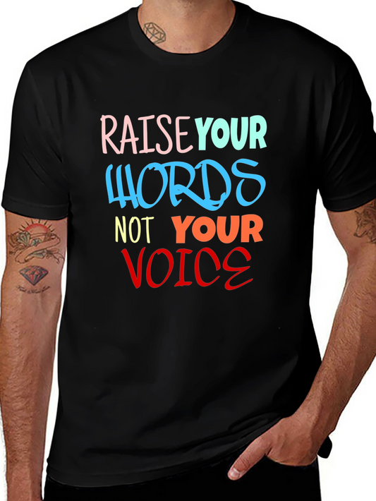 Raise Your Words T-Shirt - Black