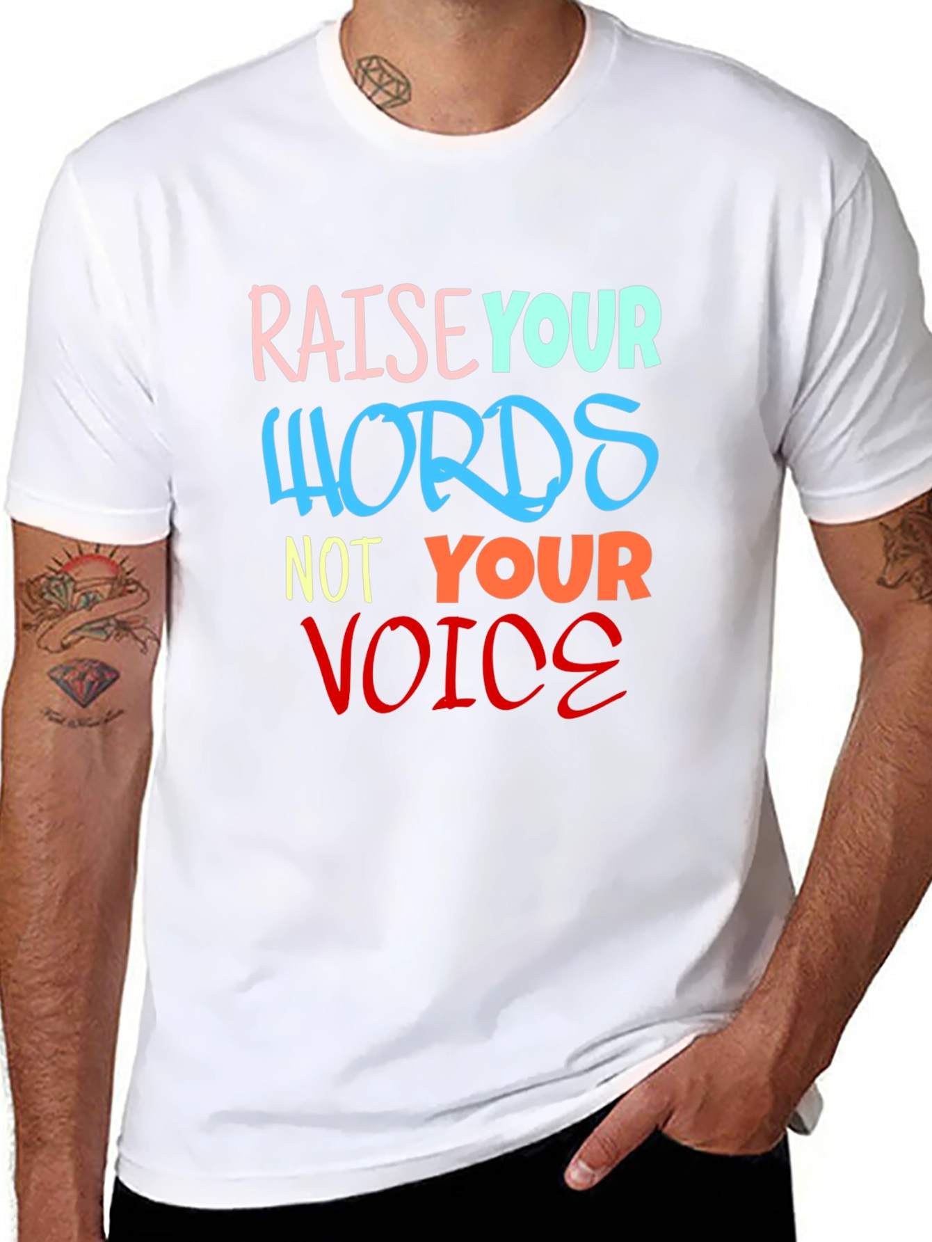 Raise Your Words T-Shirt - Black