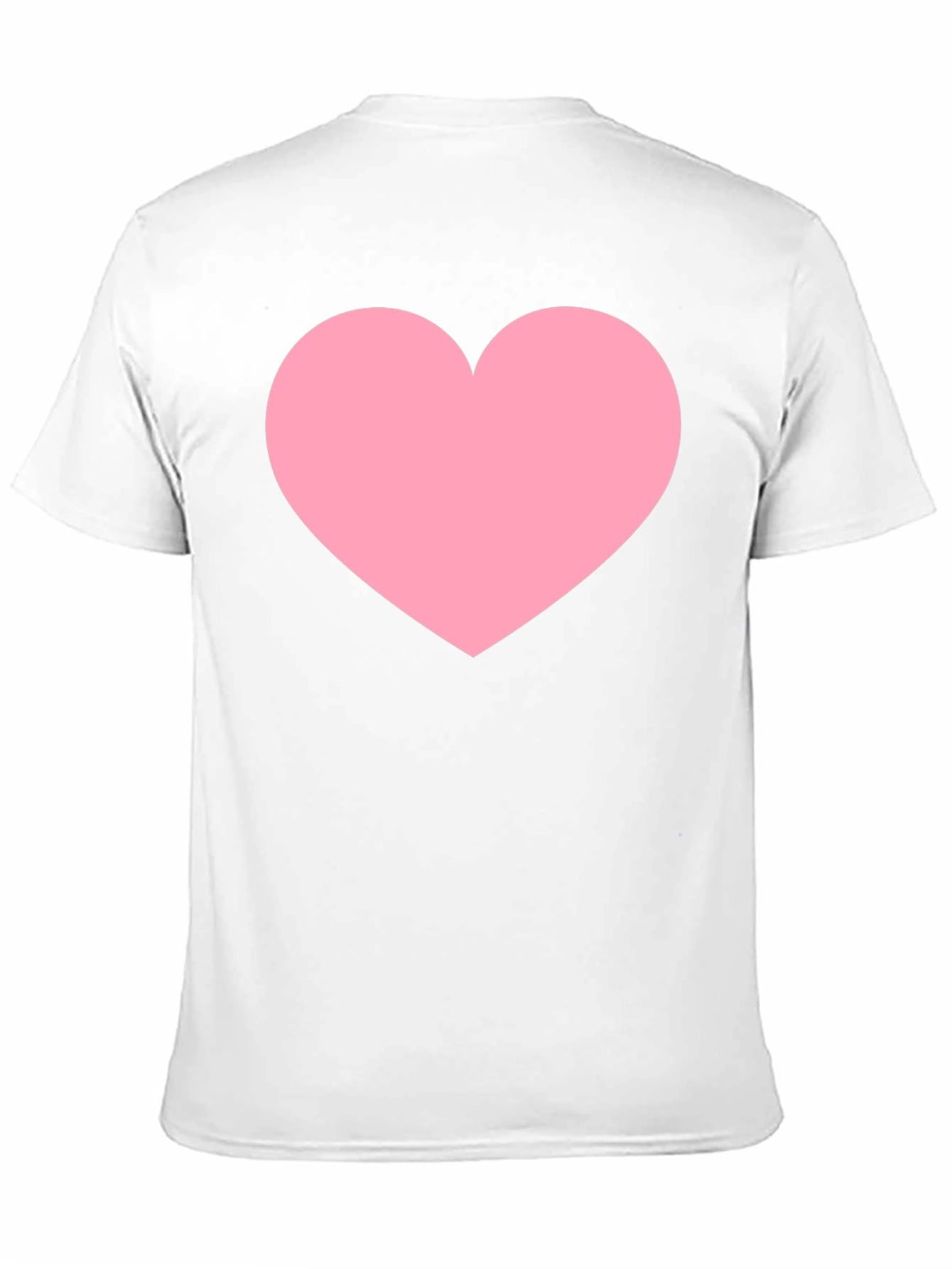 Mens Black T-Shirt with Pink Heart Print