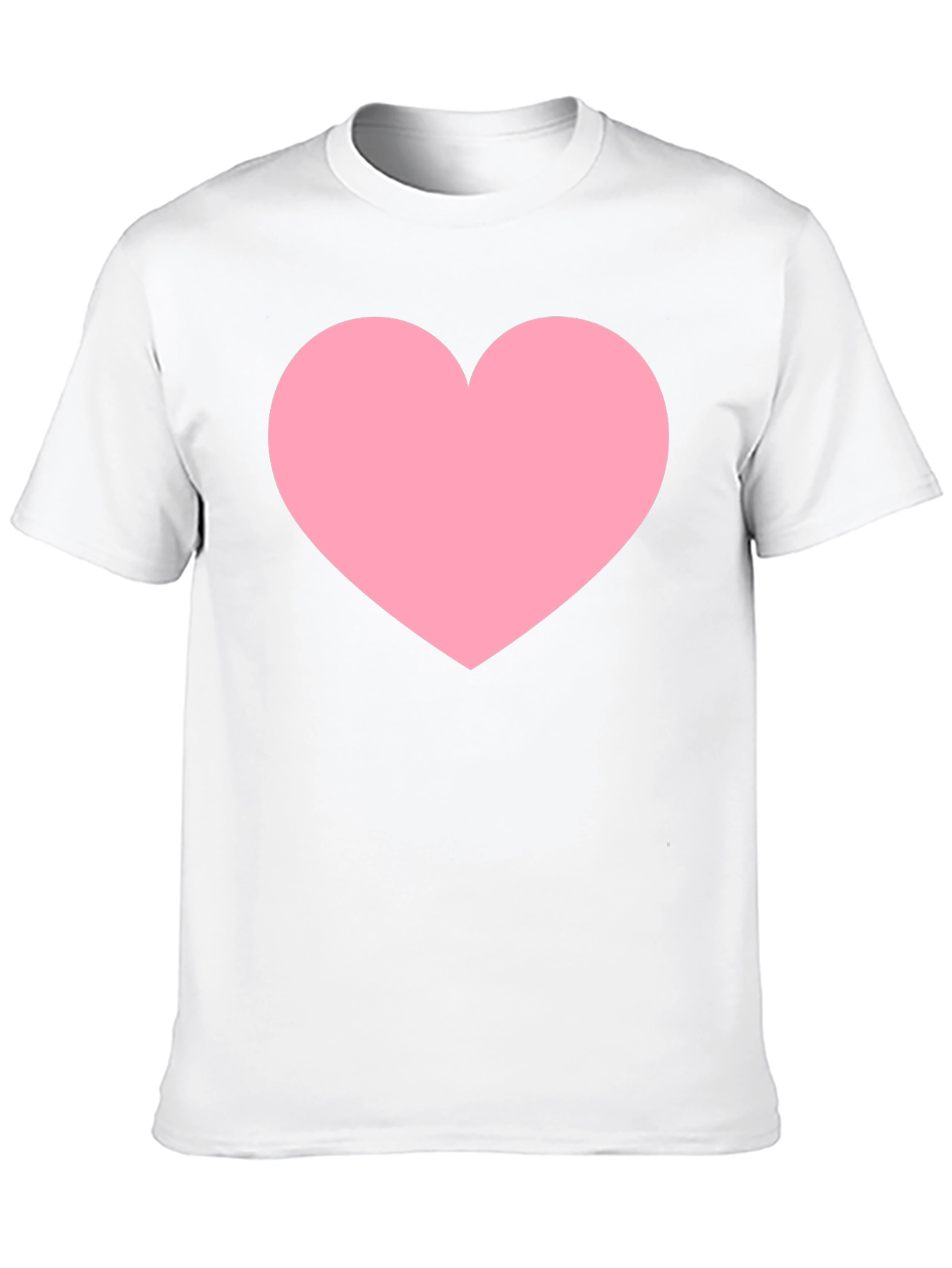 Mens Black T-Shirt with Pink Heart Print