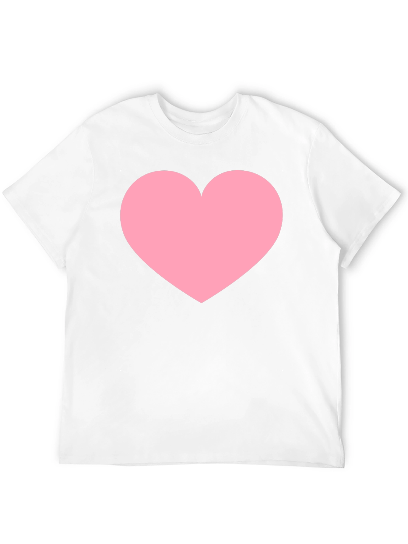 Mens Black T-Shirt with Pink Heart Print