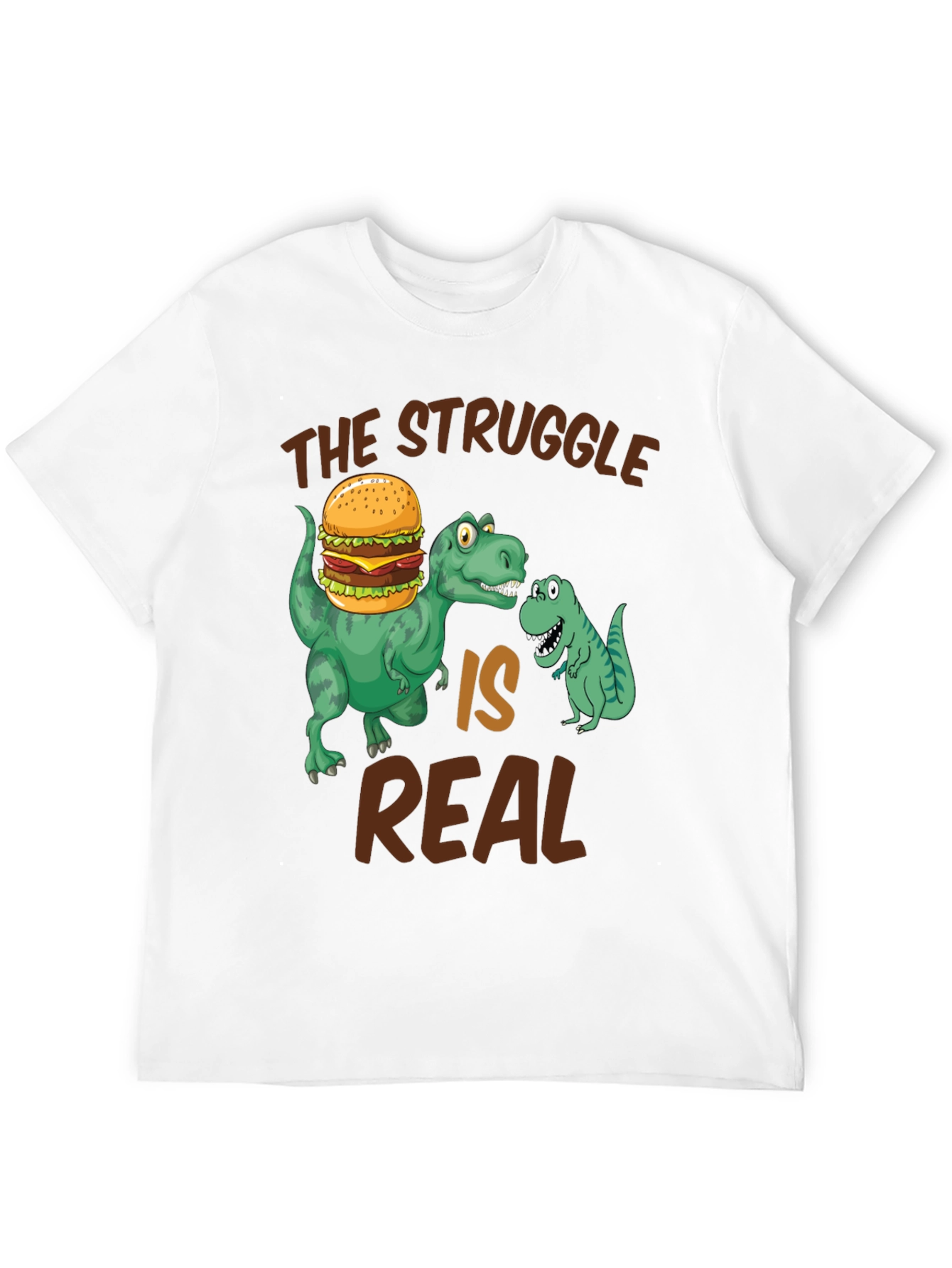 Dino Burger Struggle T-Shirt