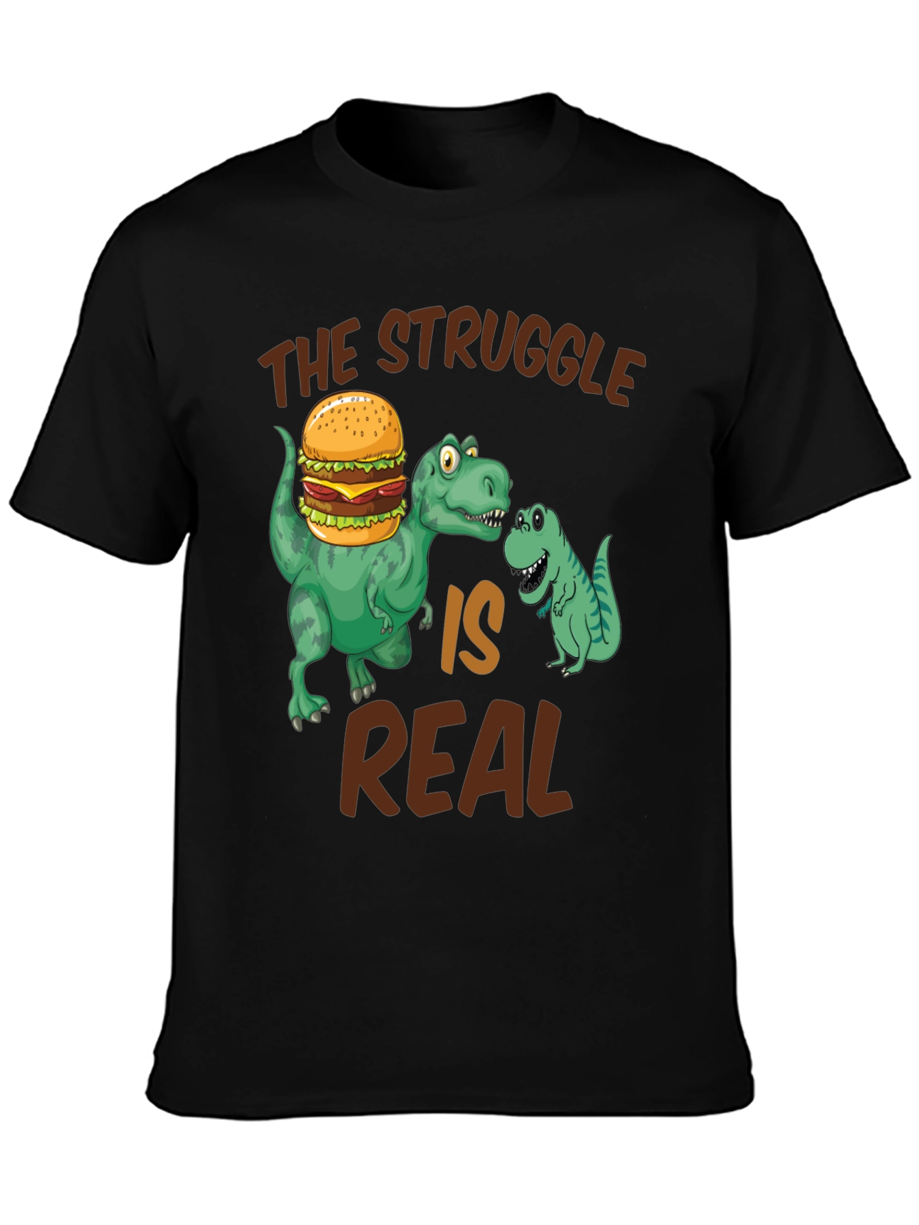 Dino Burger Struggle T-Shirt