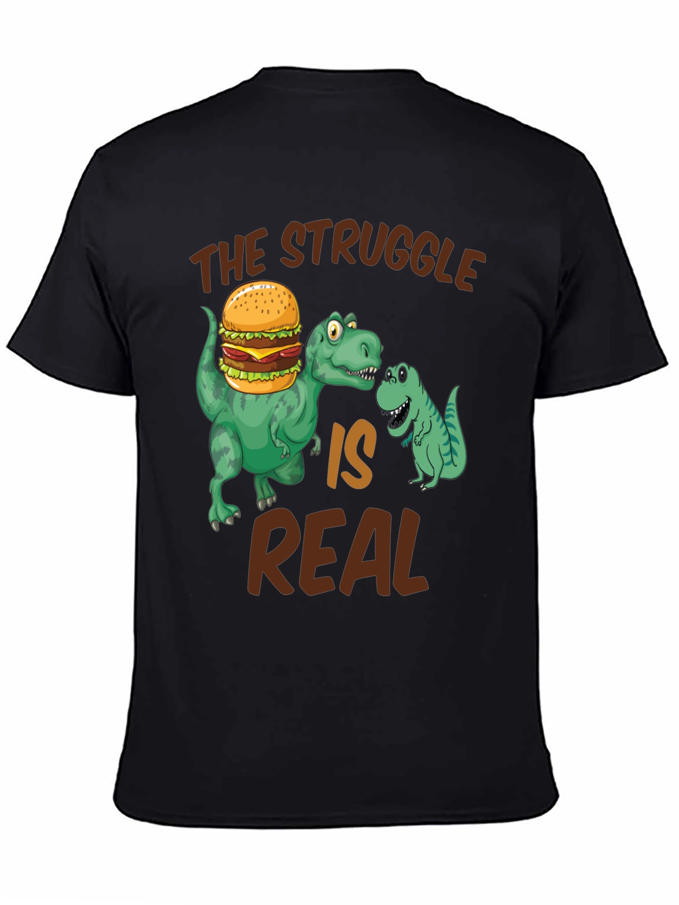 Dino Burger Struggle T-Shirt