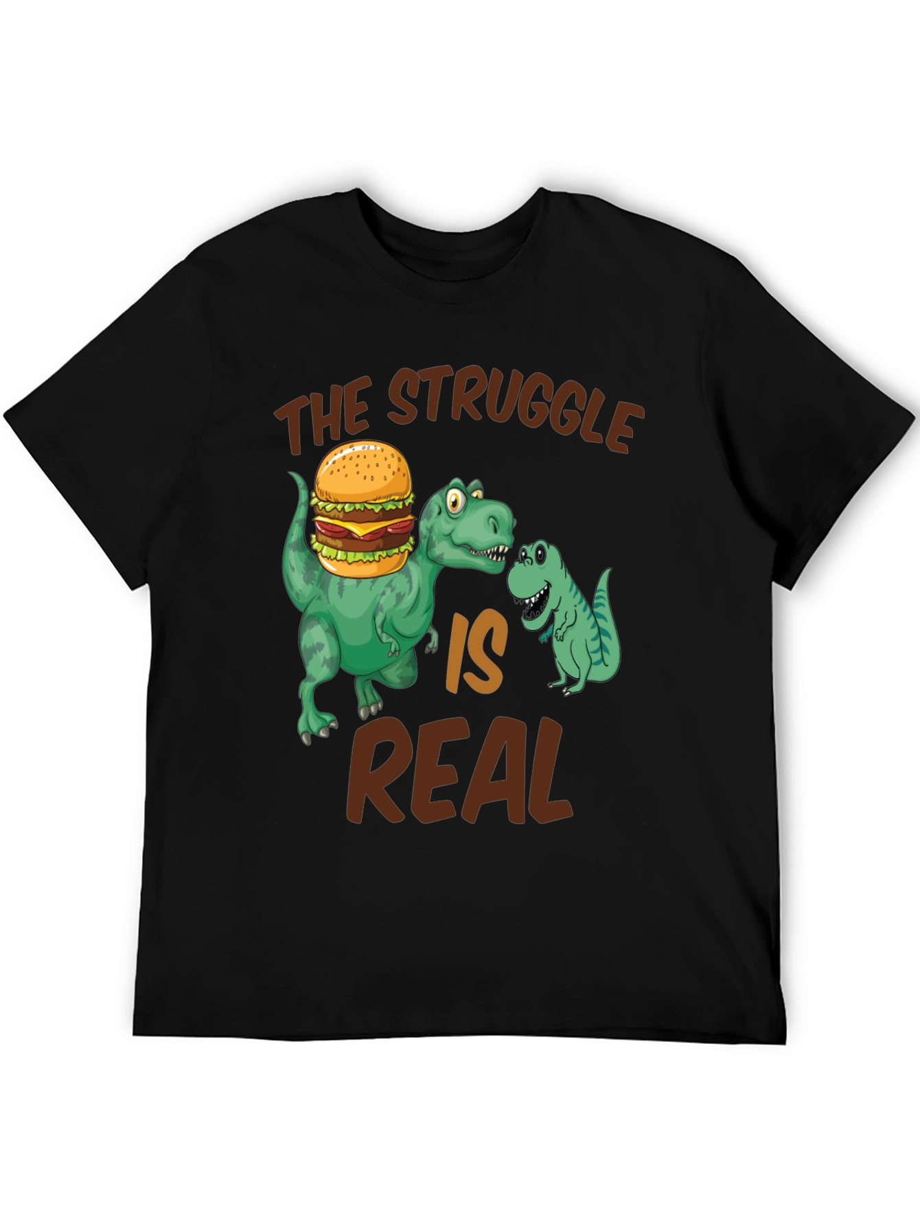 Dino Burger Struggle T-Shirt