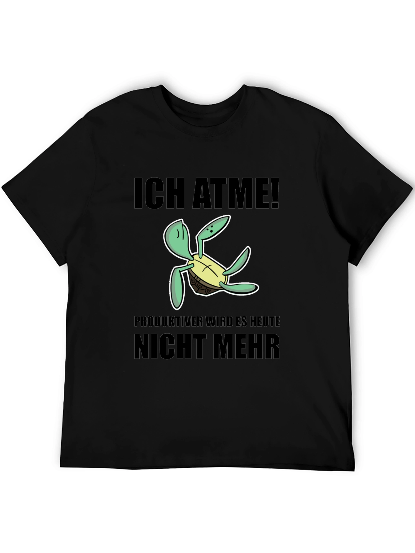 Ich Atme Turtle T-Shirt - Funny German Slogan Tee