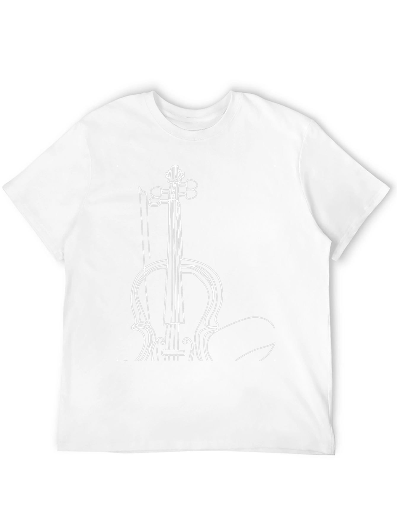 Musicians Black T-Shirt with Violin Print
