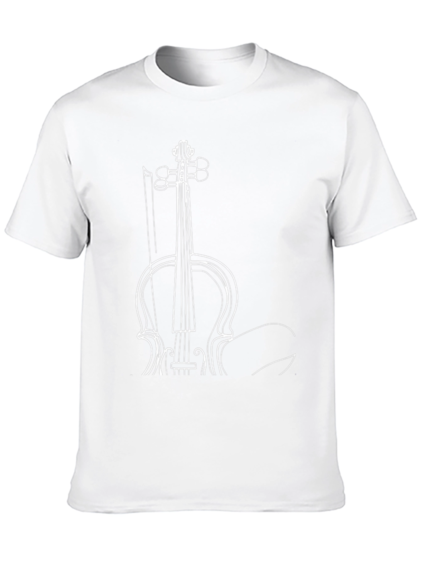 Musicians Black T-Shirt with Violin Print