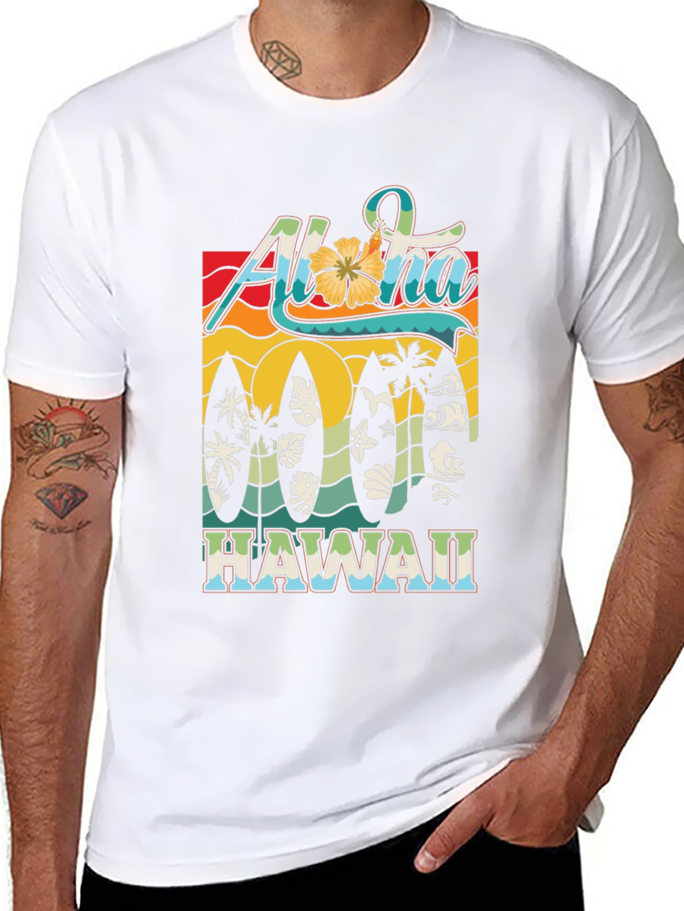 Aloha Hawaii Surfboard Tee