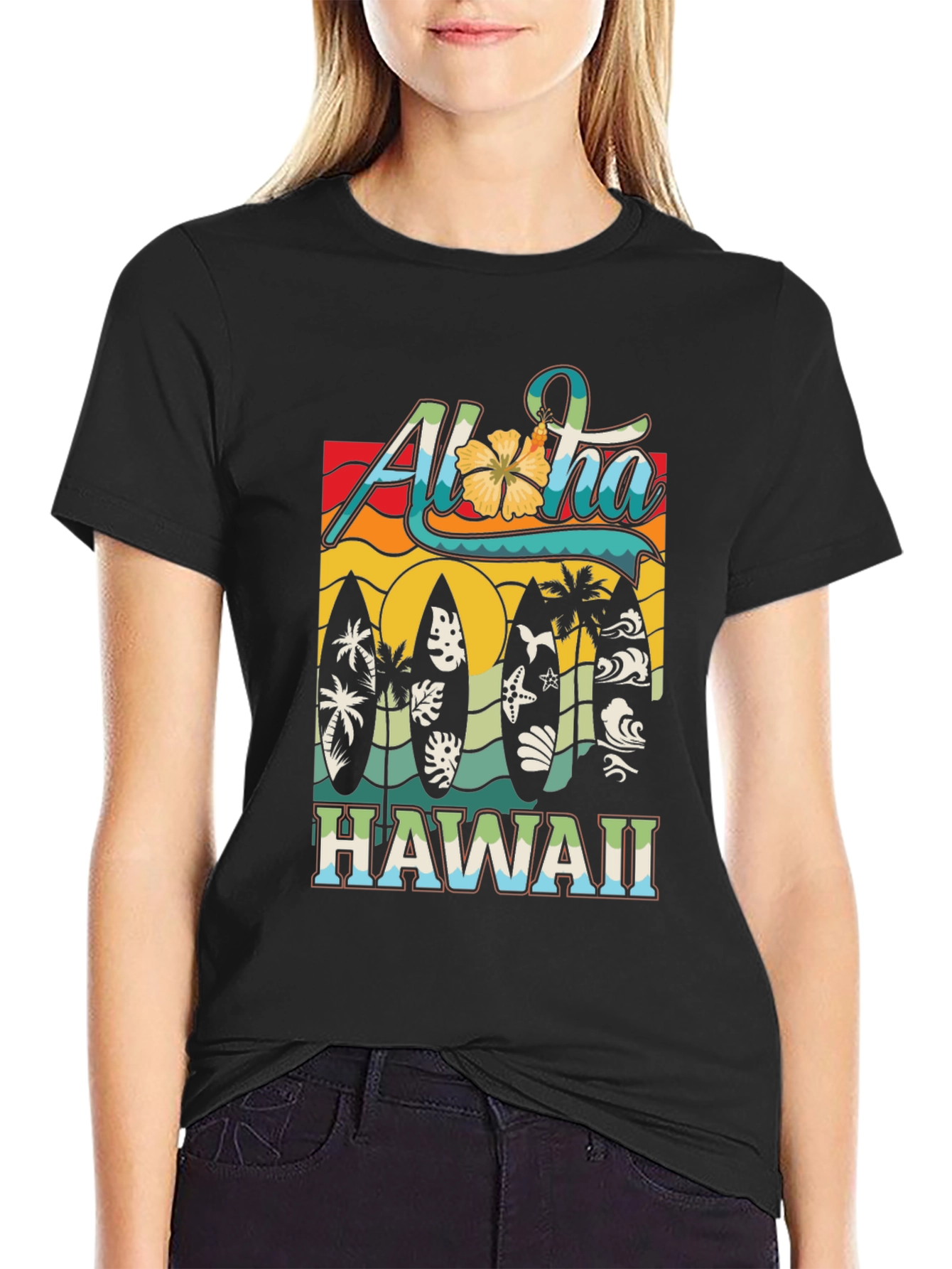 Aloha Hawaii Surfboard Tee
