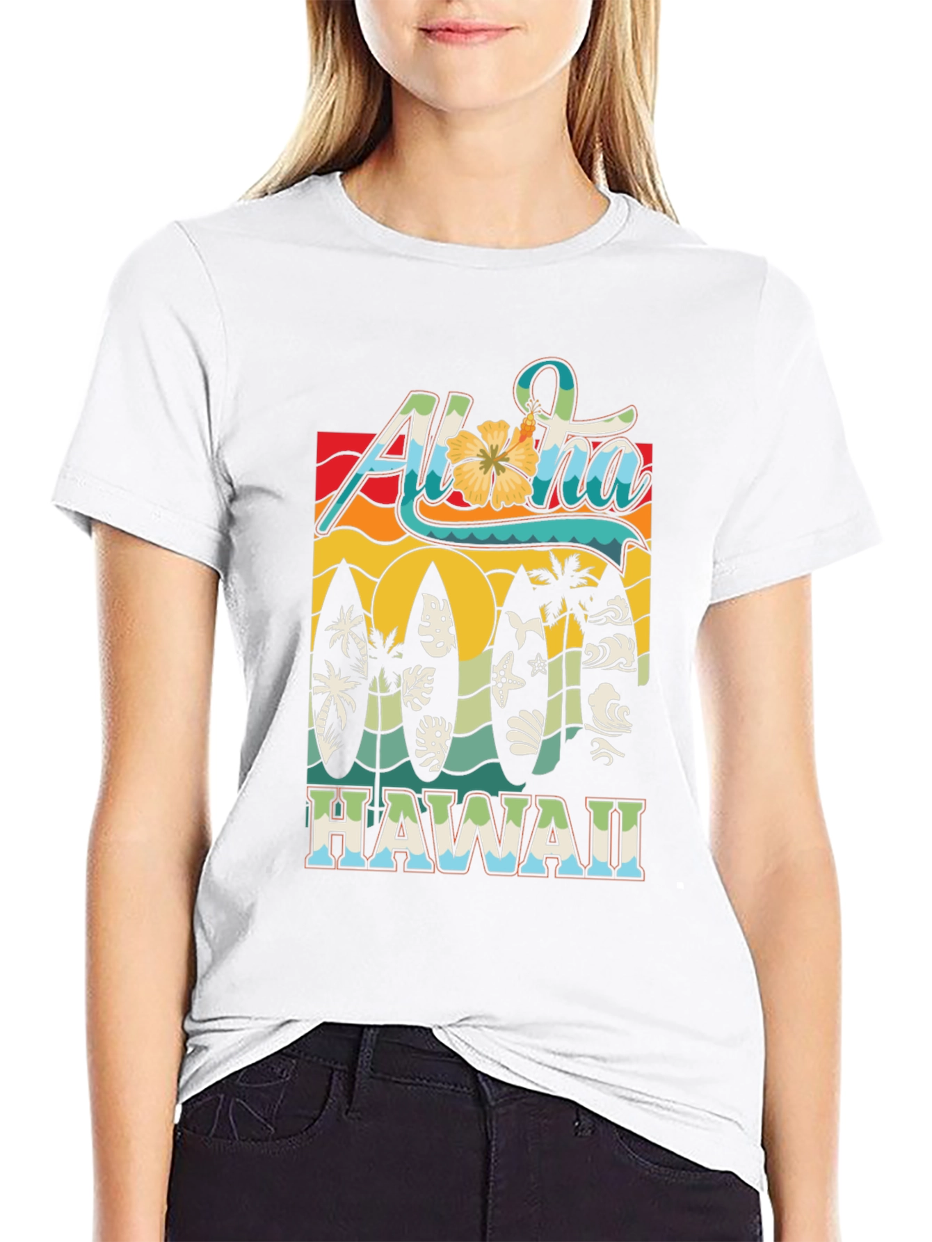 Aloha Hawaii Surfboard Tee