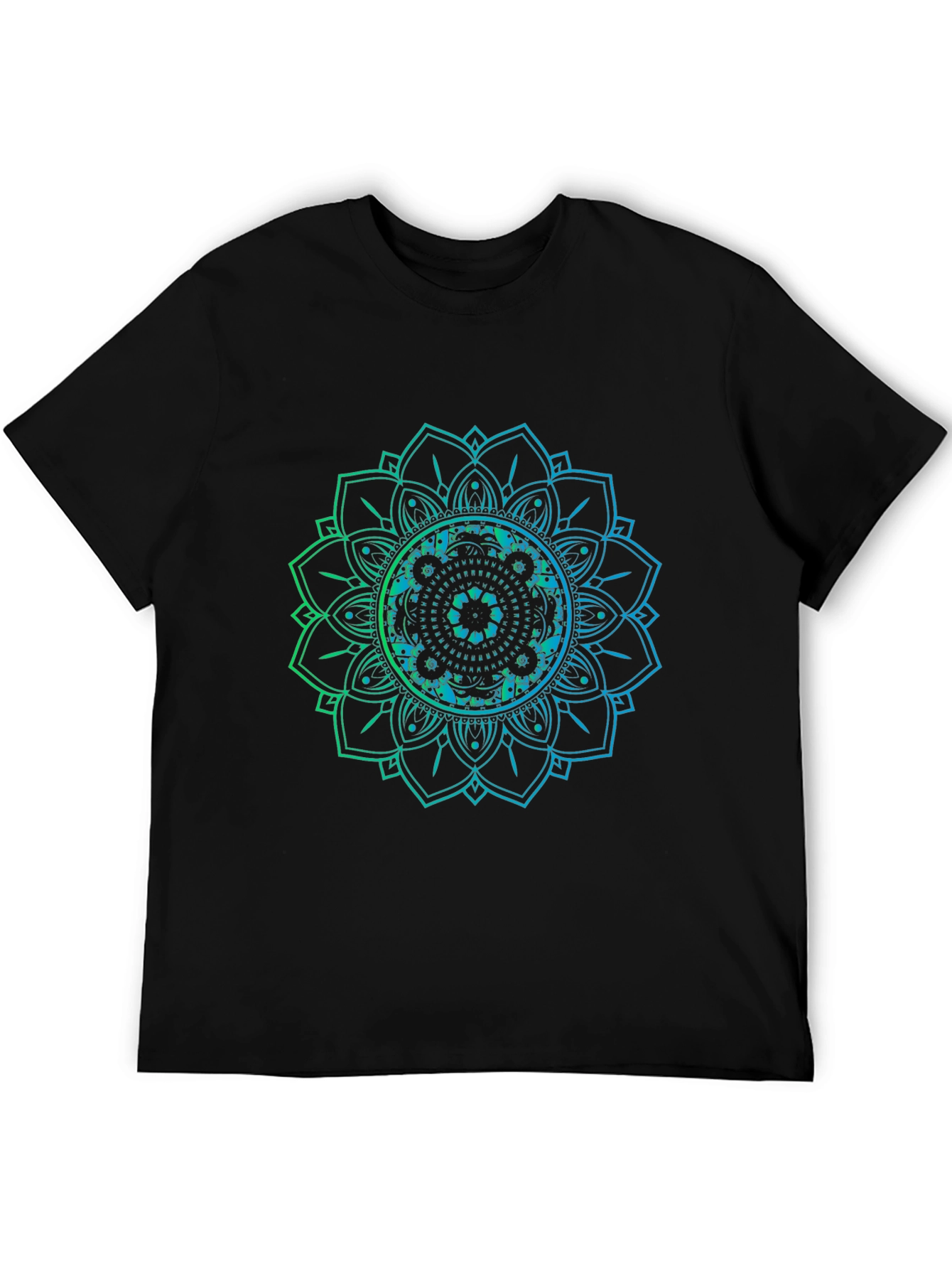 Mandala Graphic Print Black T-Shirt