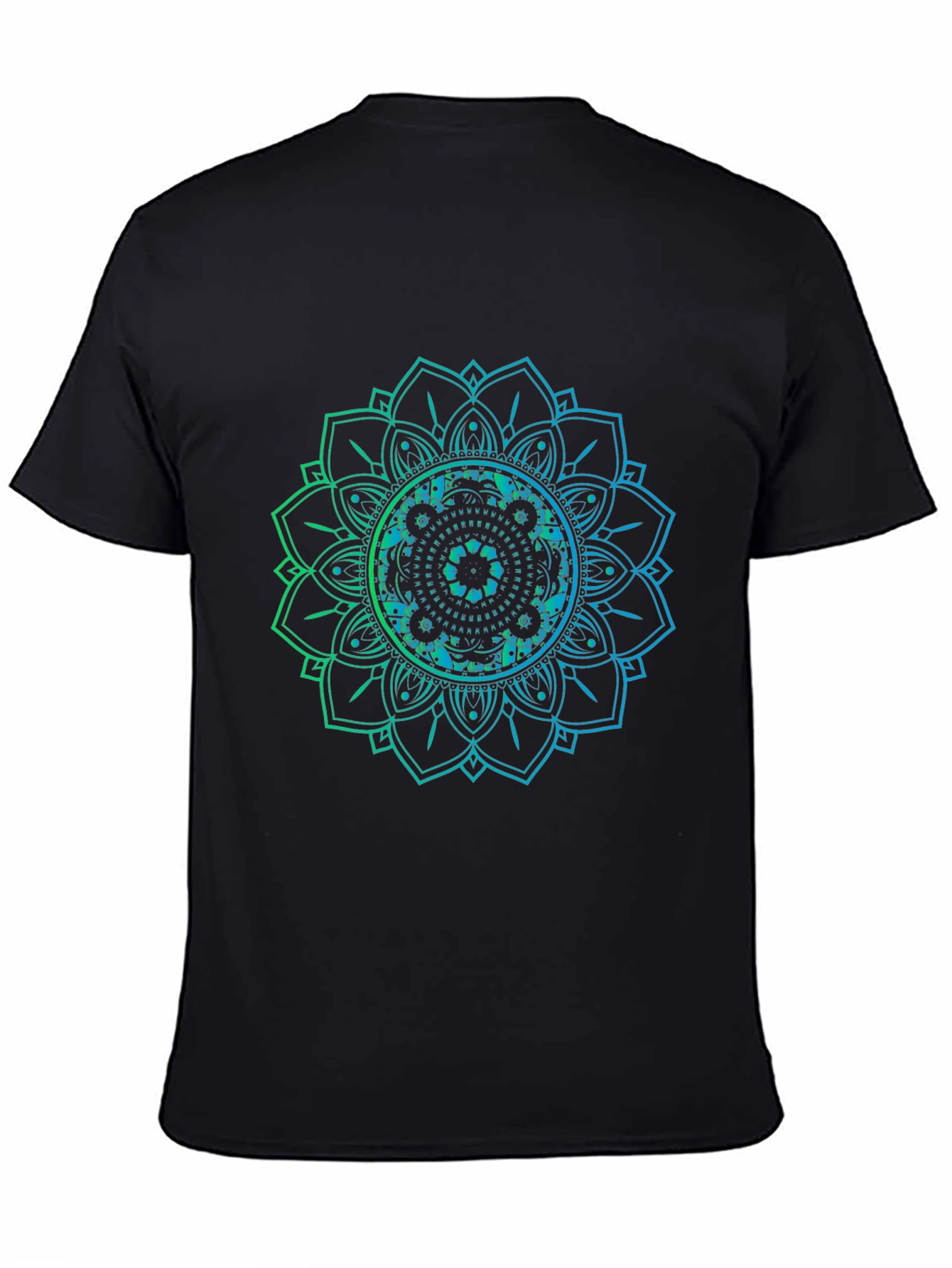 Mandala Graphic Print Black T-Shirt