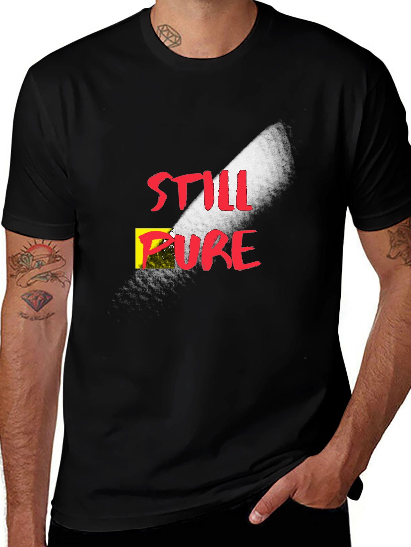 Still Pure Graphic T-Shirt - Black Cotton Tee