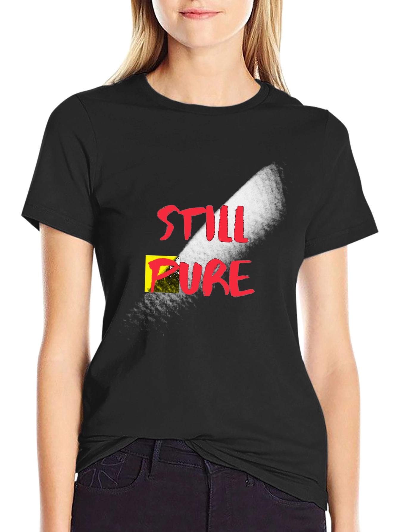 Still Pure Graphic T-Shirt - Black Cotton Tee