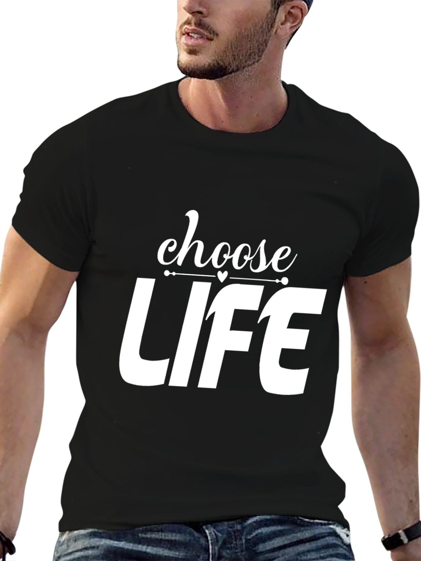 Choose Life Graphic Tee - Stylish Cotton Blend