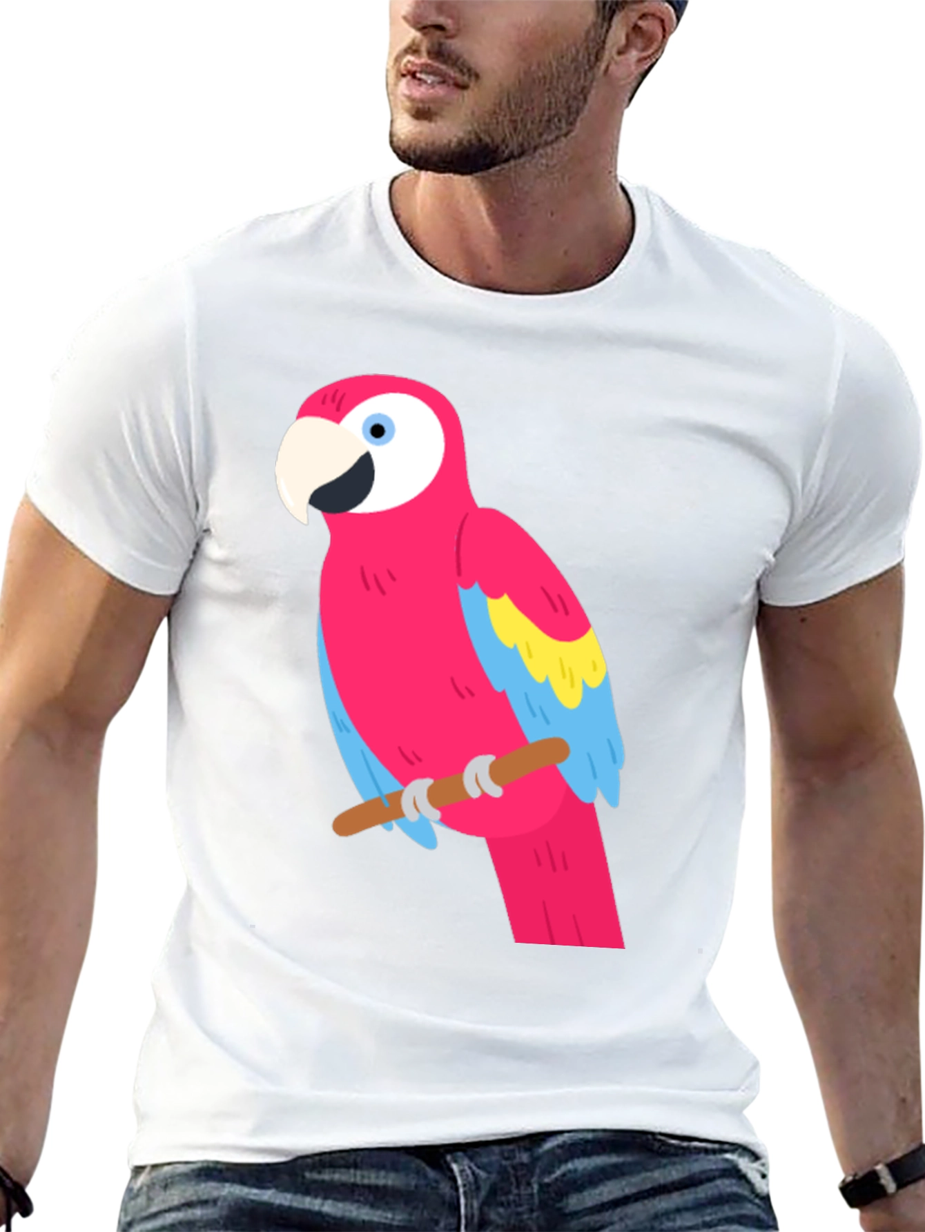 Parrot Graphic Tee - Tropical Bird T-Shirt