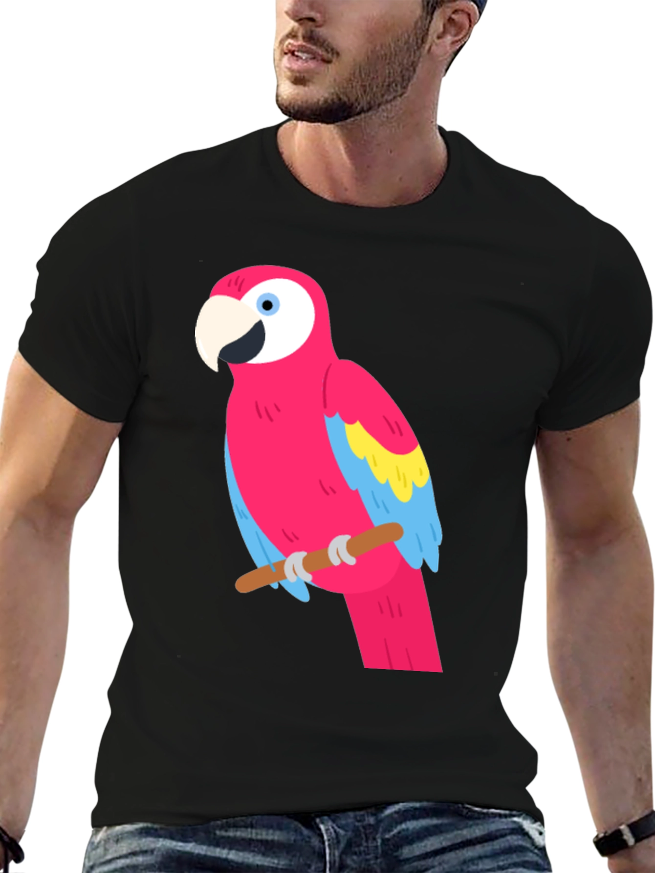 Parrot Graphic Tee - Tropical Bird T-Shirt