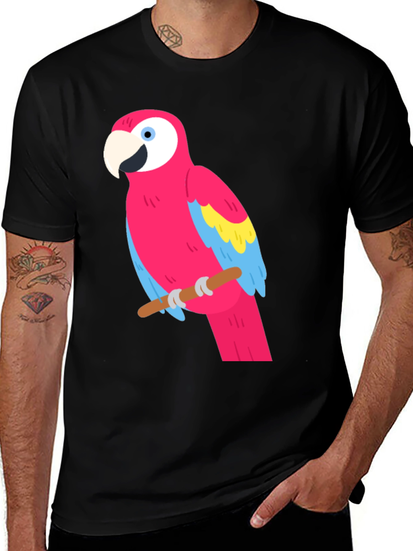 Parrot Graphic Tee - Tropical Bird T-Shirt
