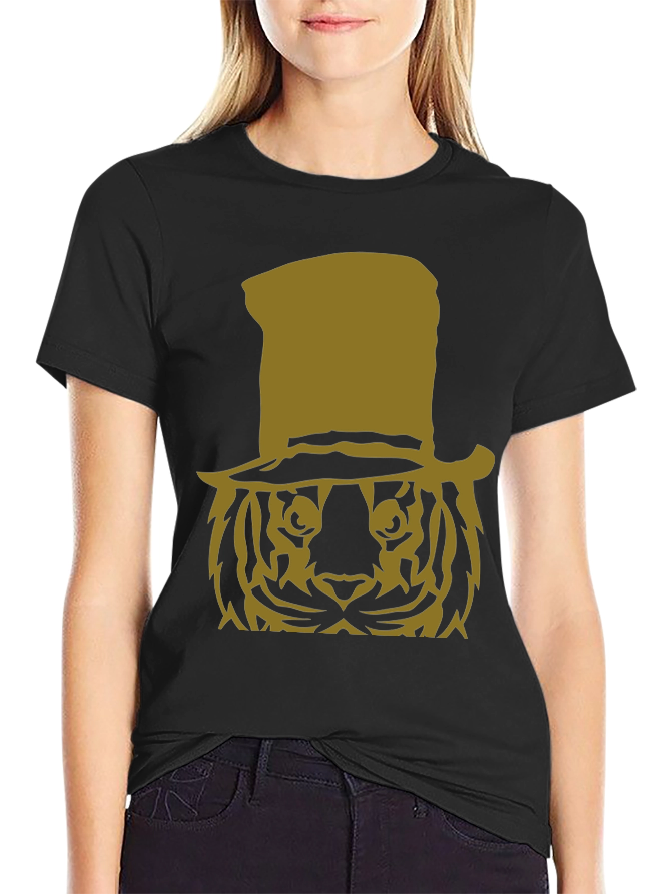 Tiger Top Hat Graphic T-Shirt