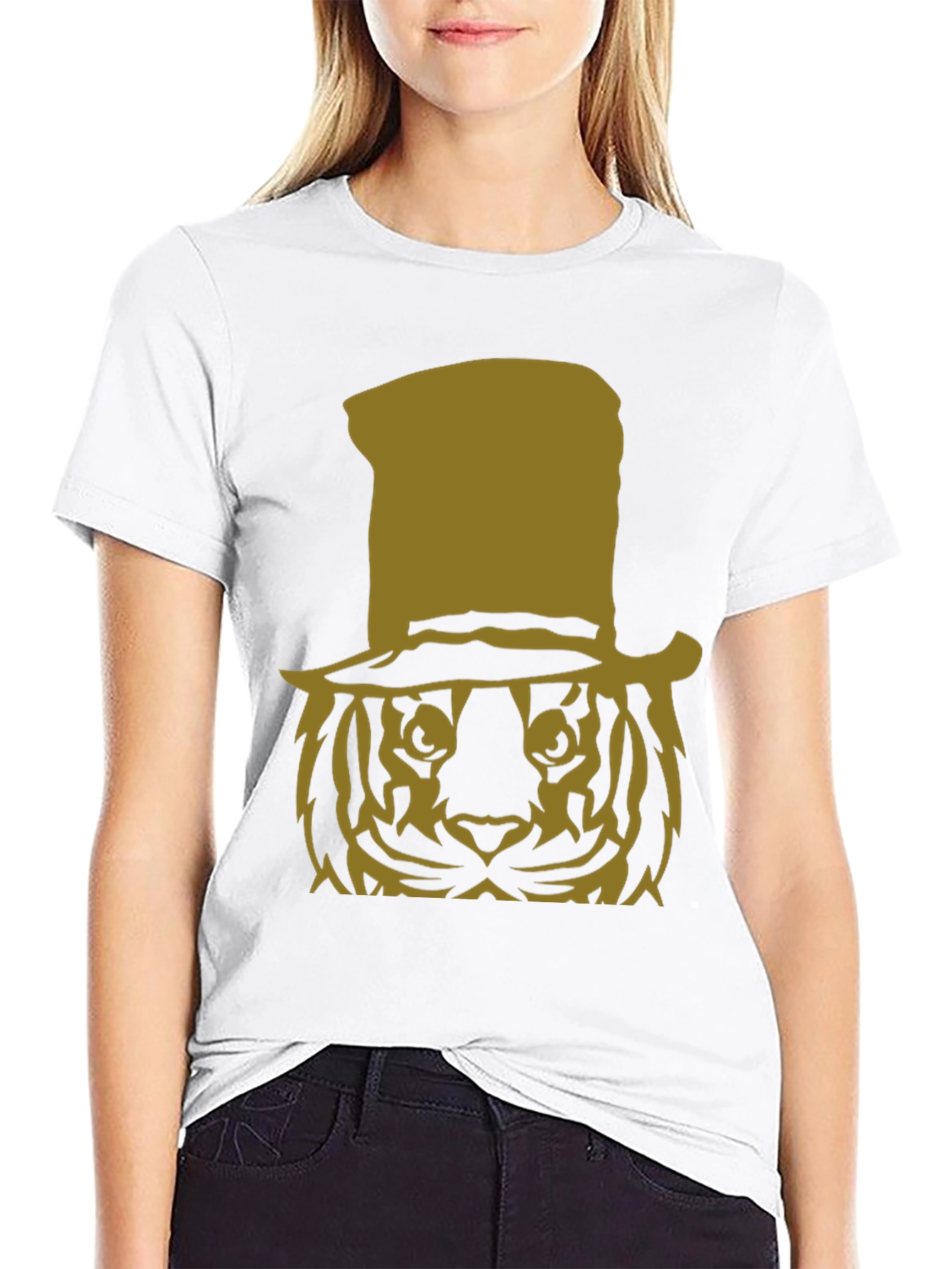 Tiger Top Hat Graphic T-Shirt