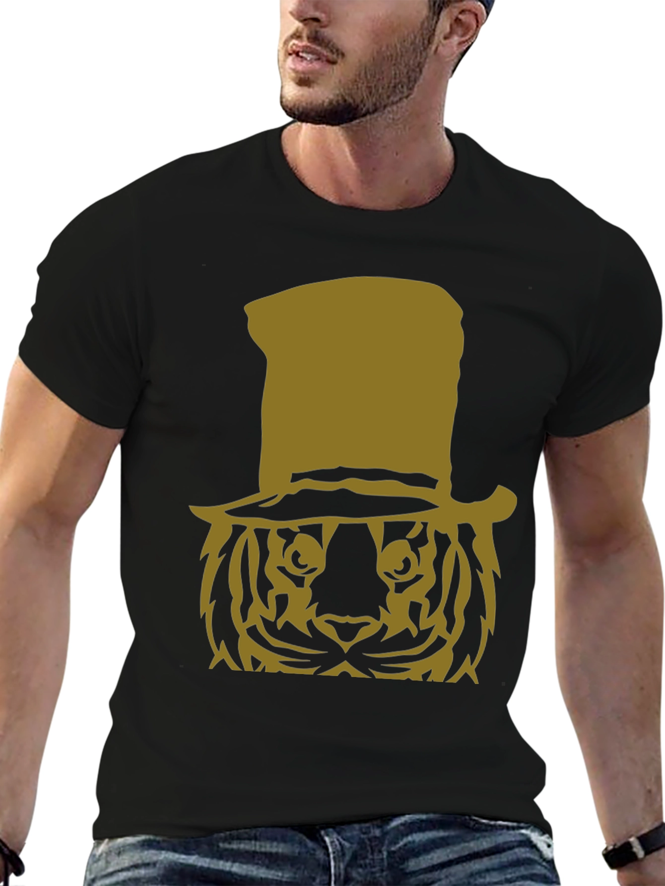 Tiger Top Hat Graphic T-Shirt