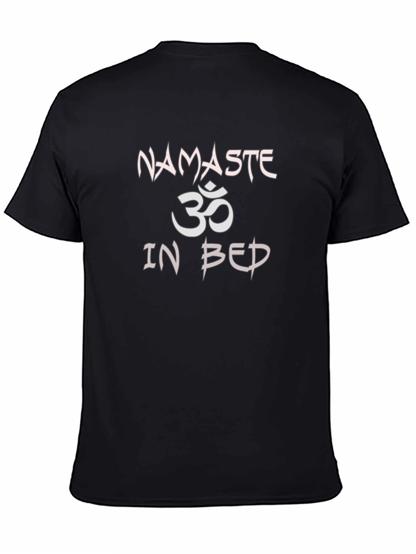 Namaste In Bed Graphic Tee - Black