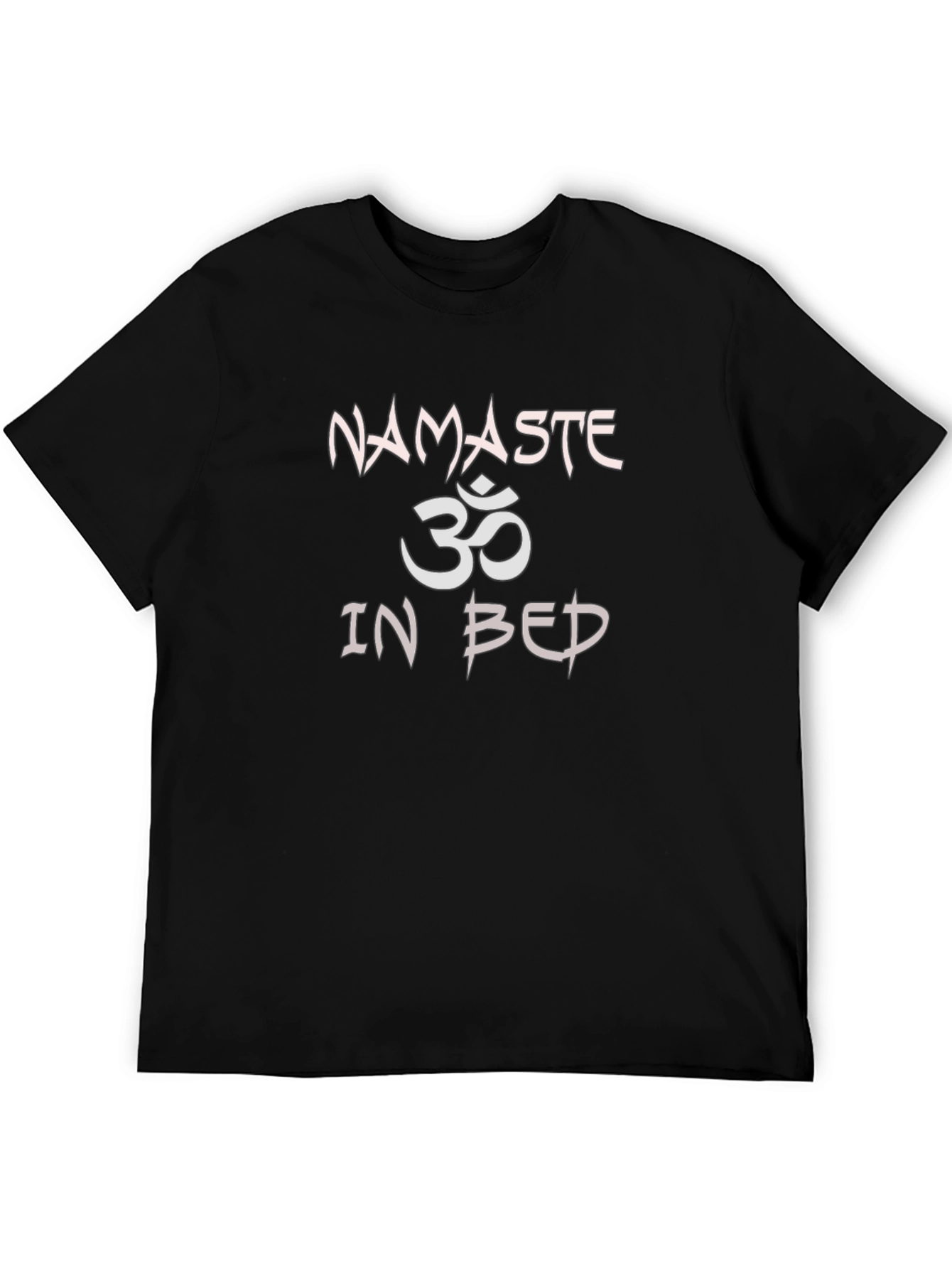 Namaste In Bed Graphic Tee - Black