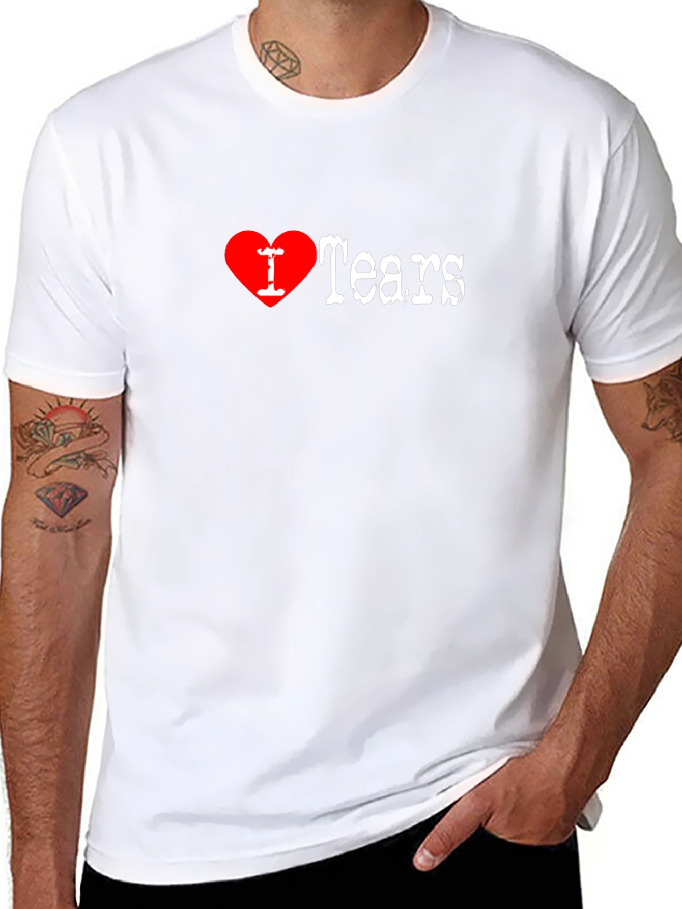I Heart Tears Graphic Tee - Black