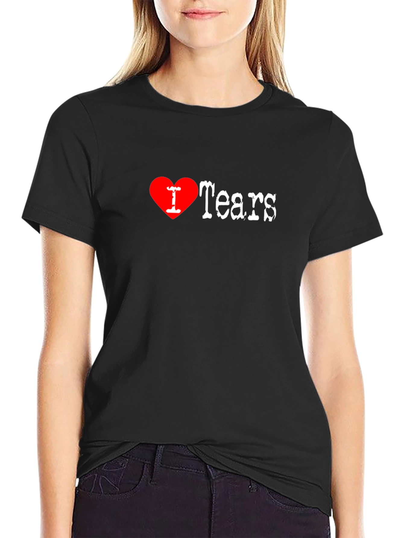 I Heart Tears Graphic Tee - Black
