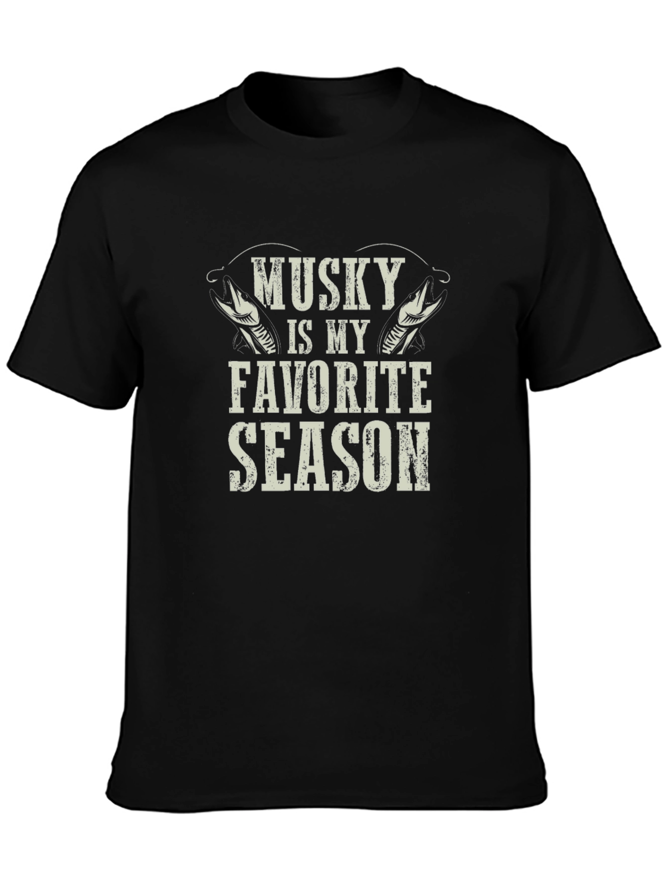 Musky Is My Favorite Season Black T-Shirt