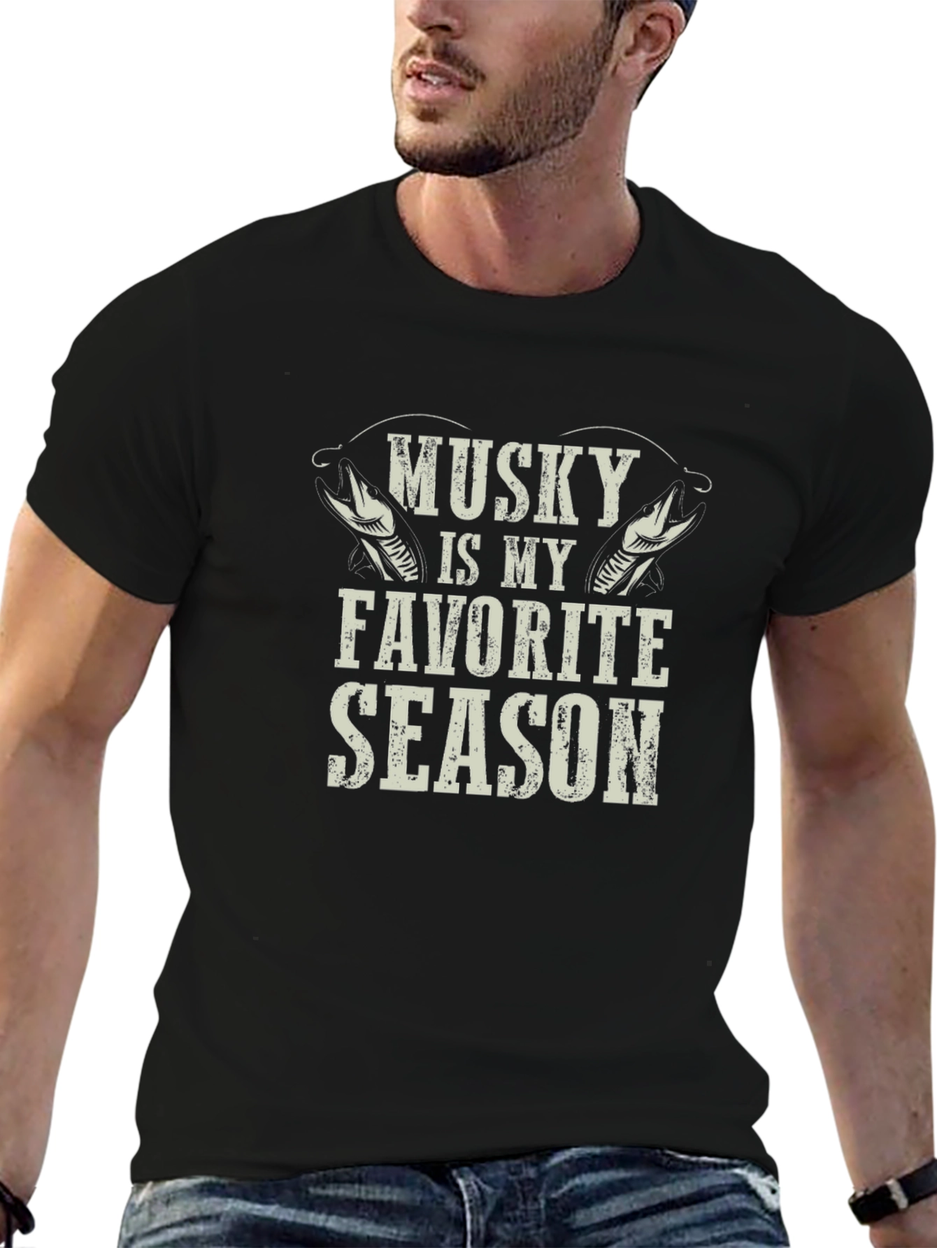 Musky Is My Favorite Season Black T-Shirt