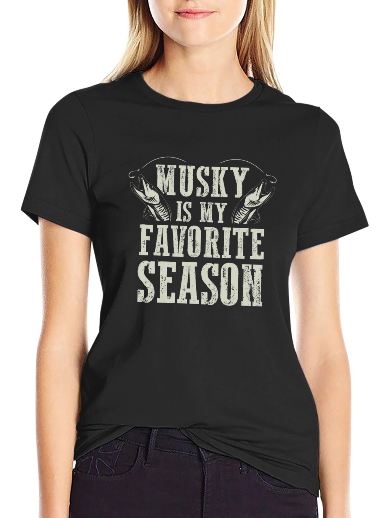 Musky Is My Favorite Season Black T-Shirt