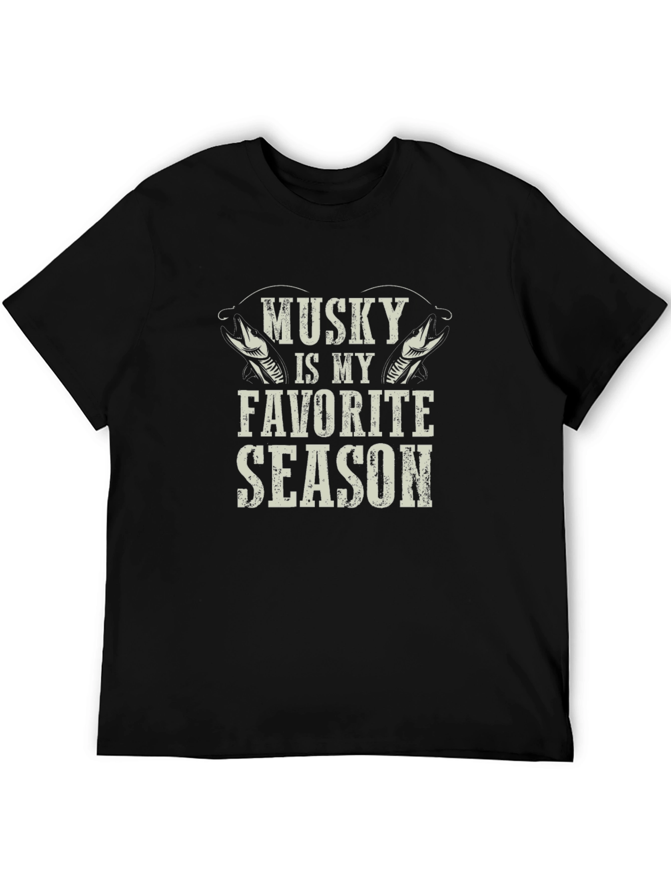 Musky Is My Favorite Season Black T-Shirt