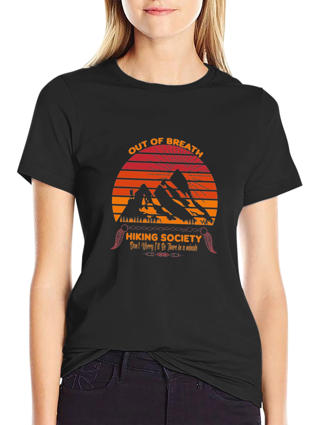 Out of Breath Hiking Society Graphic T-Shirt