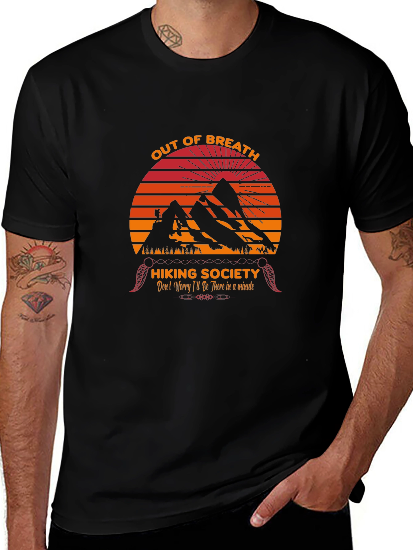 Out of Breath Hiking Society Graphic T-Shirt
