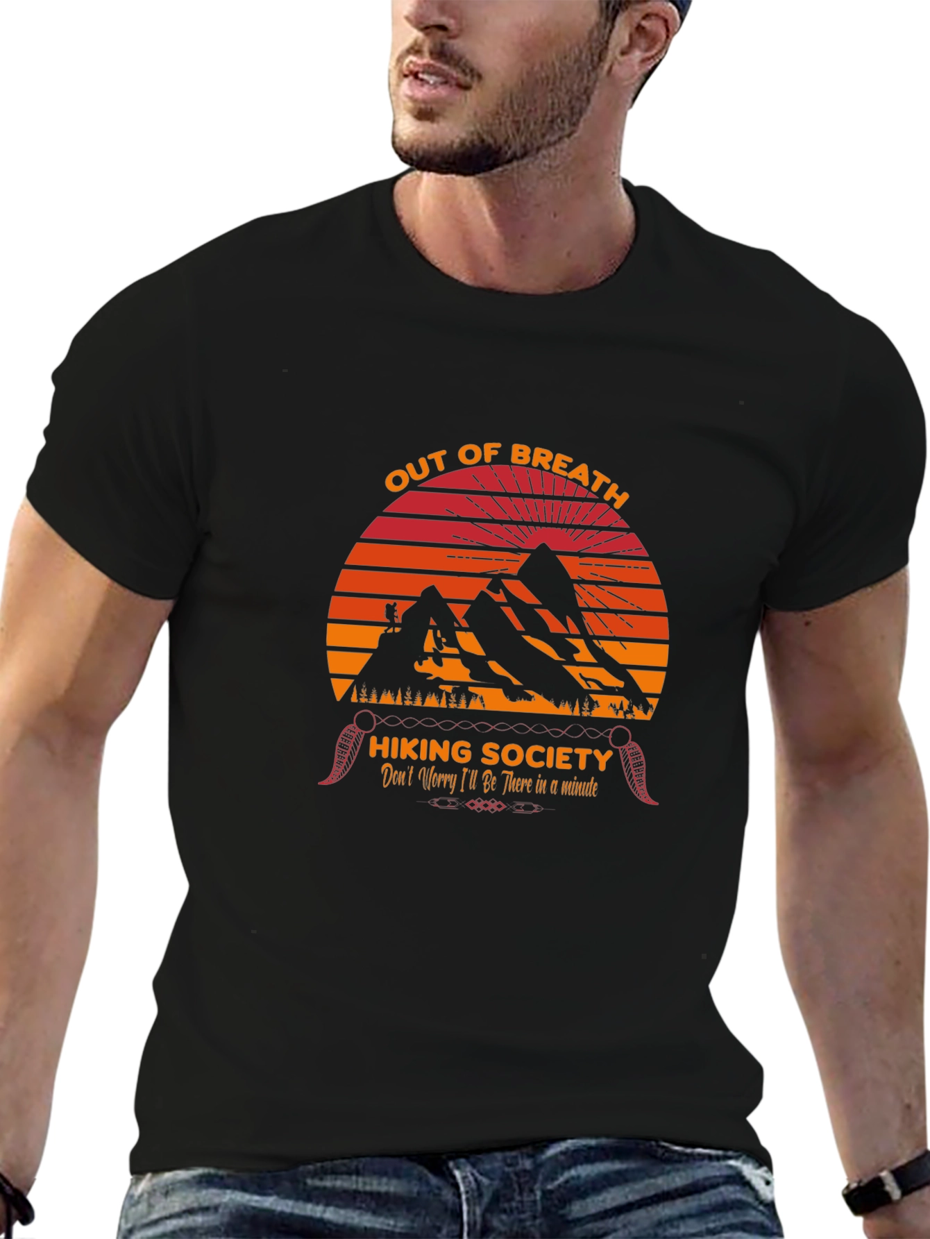 Out of Breath Hiking Society Graphic T-Shirt