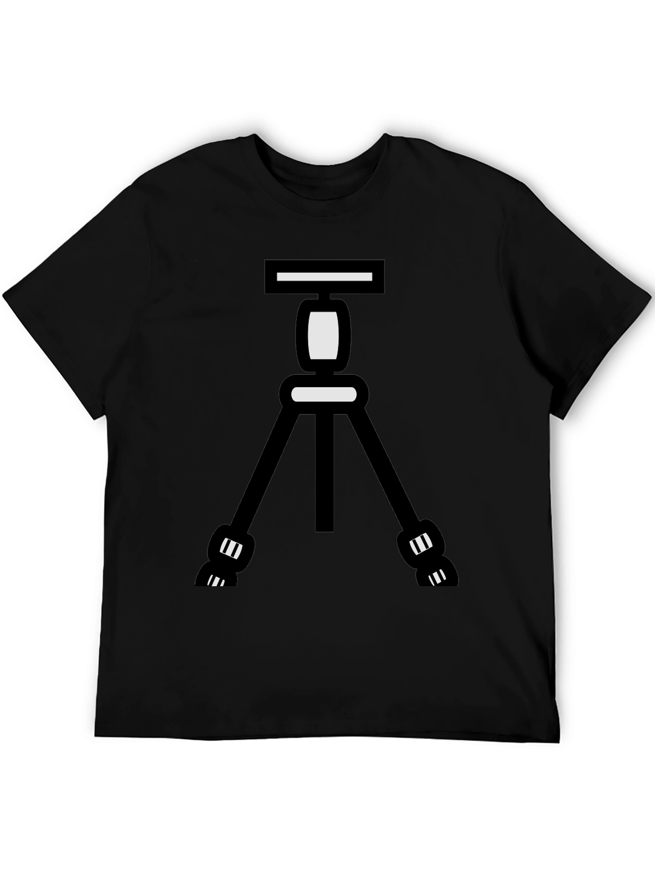 Cool Camera Tripod Graphic Tee - Black