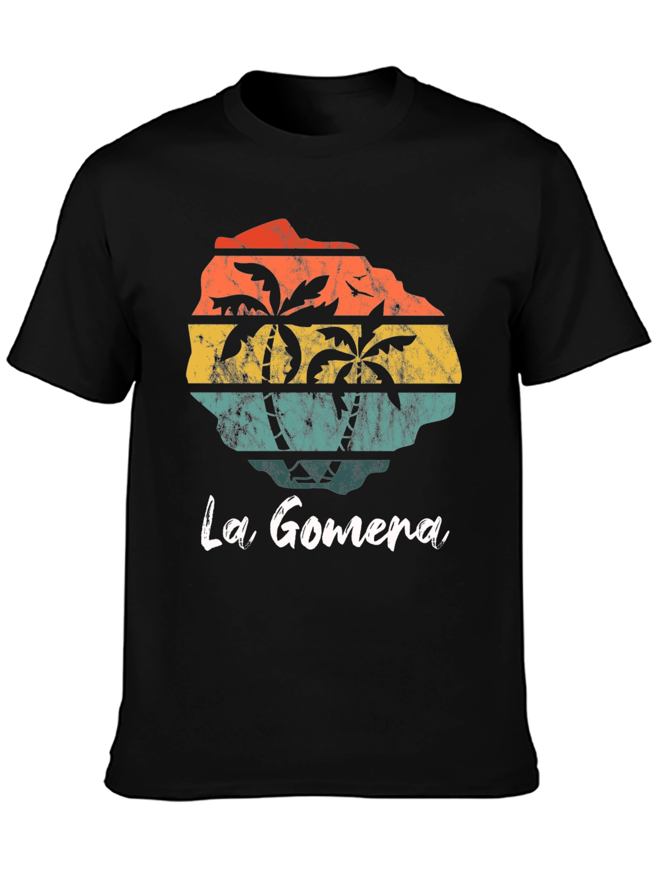 La Gomera Retro Palm T-Shirt - Island Souvenir Tee