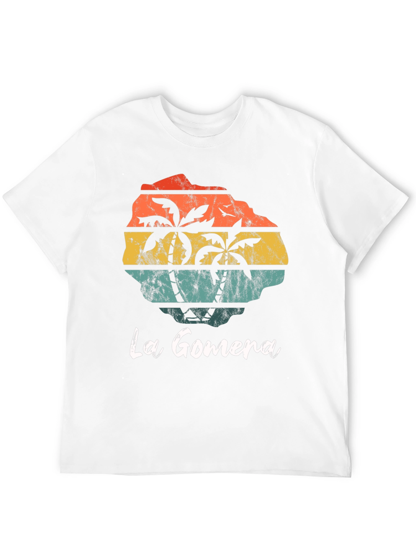 La Gomera Retro Palm T-Shirt - Island Souvenir Tee