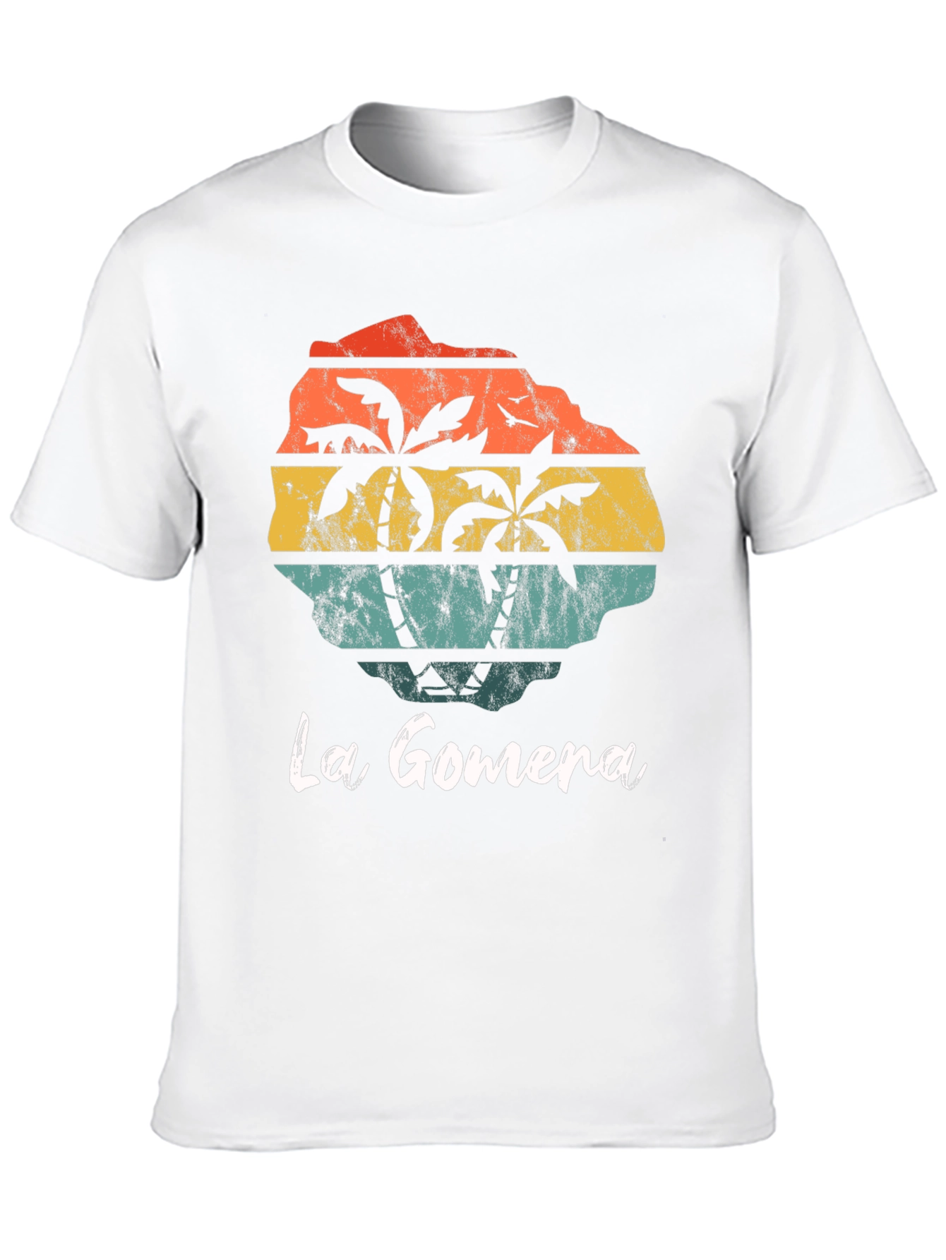 La Gomera Retro Palm T-Shirt - Island Souvenir Tee
