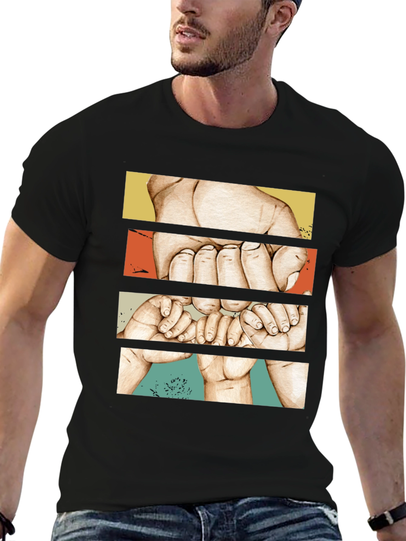 Dad & Baby Finger Hold Graphic Tee