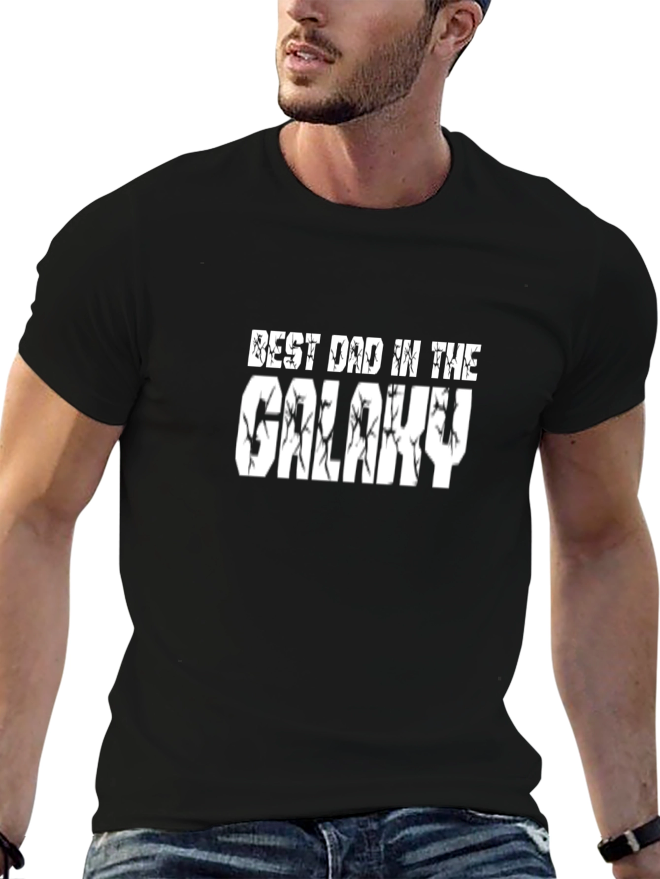 Best Dad in the Galaxy Black T-Shirt