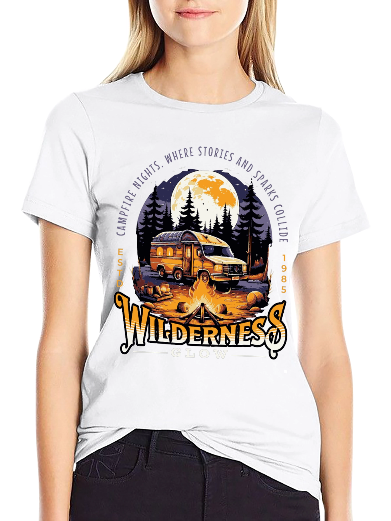 Wilderness Glow Campfire Night T-Shirt