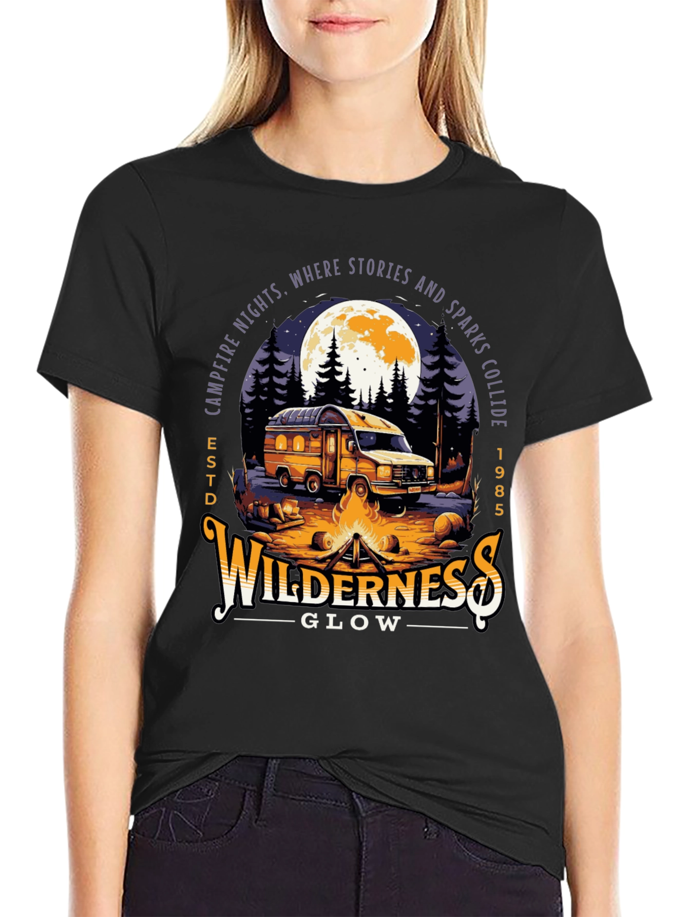 Wilderness Glow Campfire Night T-Shirt