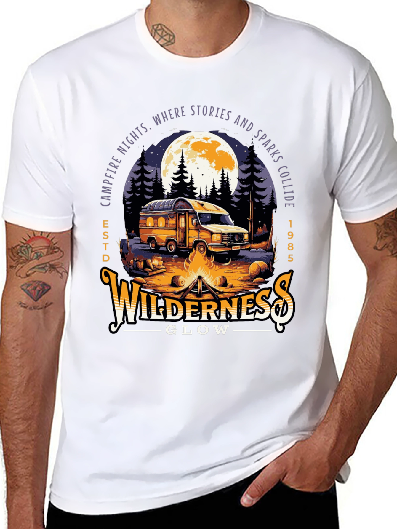 Wilderness Glow Campfire Night T-Shirt