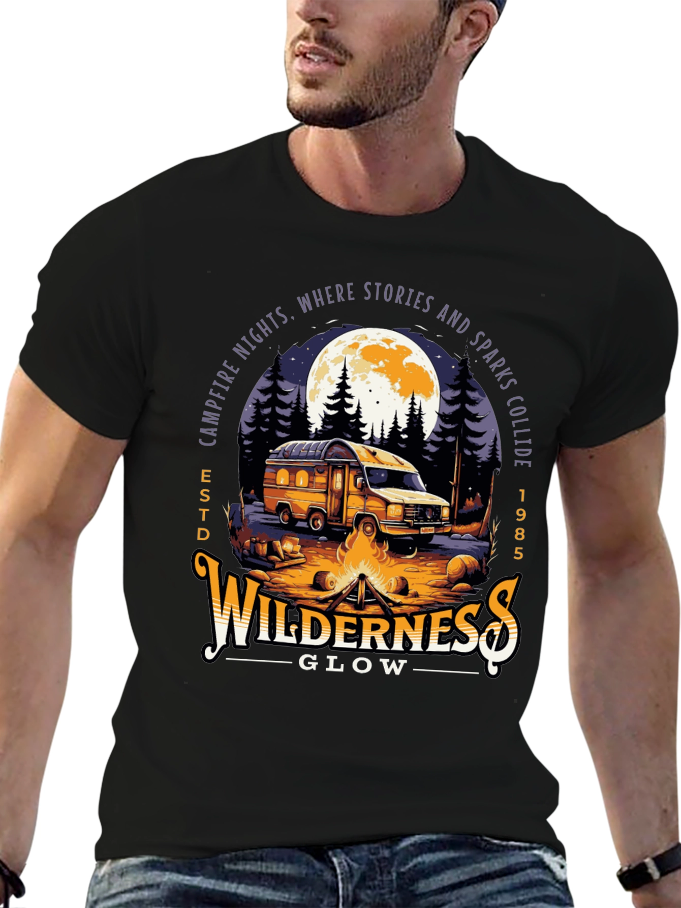 Wilderness Glow Campfire Night T-Shirt